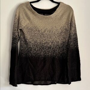 White House Black Market Metallic Knit Top